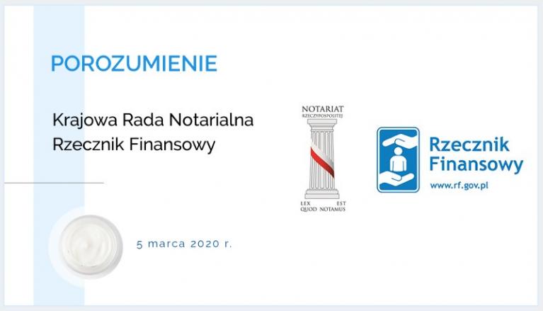 Porozumienie o współpracy Krajowej Rady Notarialnej i Rzecznika Finansowego